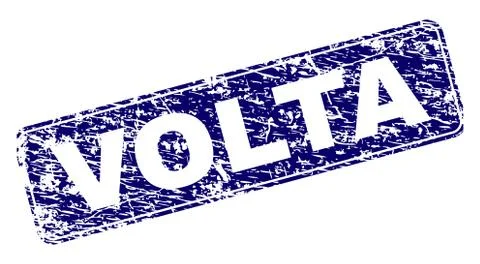 Scratched VOLTA Framed Rounded Rectangle Stamp Illustrazione stock
