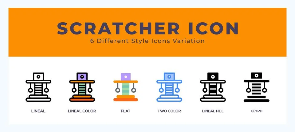 Scratcher icon set. Design elements for logo イラスト素材