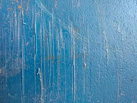 Scratches on the surface of the blue plastic sheet Stock Photos