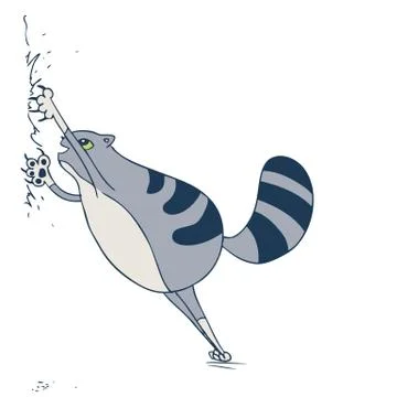 Scratching cat Stock Illustration