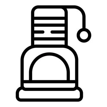 Scratching cat pole and sleeper icon outline vector. Soft cozy feline furniture Stock Illustration