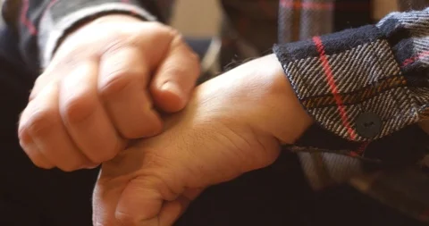 Scratching Hands 스톡 동영상 126209705