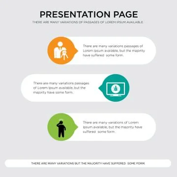 Scratching head, software bug, ownership presentation design template in oran Stock-Illustration