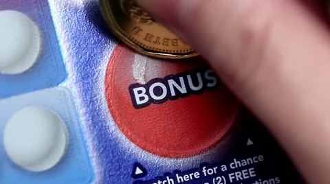 Scratching lottery ticket Video stock 56298693