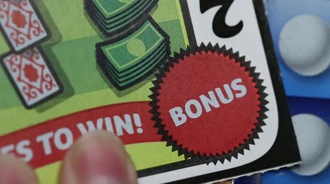 Scratching lottery ticket Stock-Footage 56404072