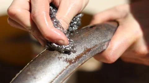 Scratching metal Video stock 42049470