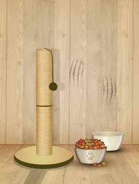Scratching post for cats Stock Illustration