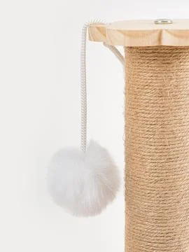 Scratching post for cats is isolated on a white background. Game for cats. Stock Photos