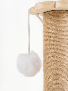 Scratching post for cats is isolated on a white background. Game for cats. Stock Photos