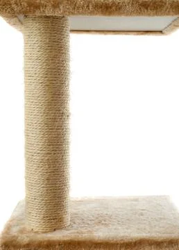 Scratching post over isolated white background Stock Photos