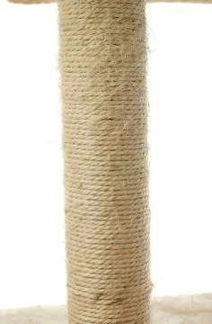 Scratching post over isolated white background Stock Photos