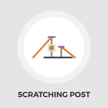 Scratching post vector flat icon Stock Illustration