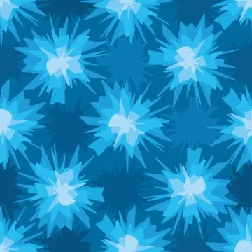 Scratchy blue blot seamless pattern Stock Illustration