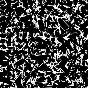 Scratchy rough chaotic texture with irregular random overlapping shapes Stock Illustration