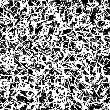 Scratchy rough chaotic texture with irregular random overlapping shapes Stock Illustration