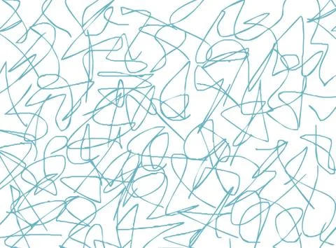Scrawl azure on white background. Abstract illustration scribble. children dr Stock Illustration