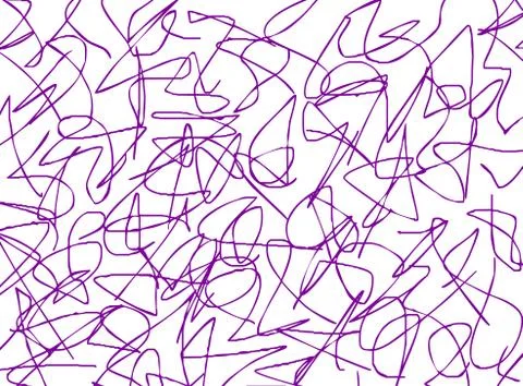 Scrawl pink on white background. Abstract illustration scribble. children dra Stock-Illustration