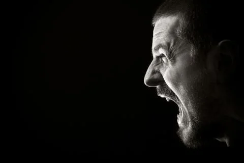 Scream of anger Stock Photos