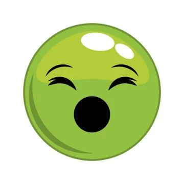 Scream face cartoon expression icon. Vector graphic Illustrazione stock