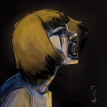 Scream Stock Illustration