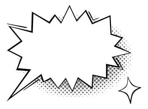 Scream message balloon. Empty bubble for angry speech Ilustración de archivo