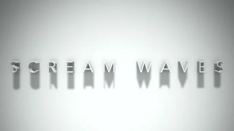 Scream waves 3D title animation white text on a white background Stock Footage 299425501