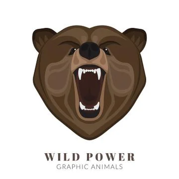 Screaming bear Stock-Illustration