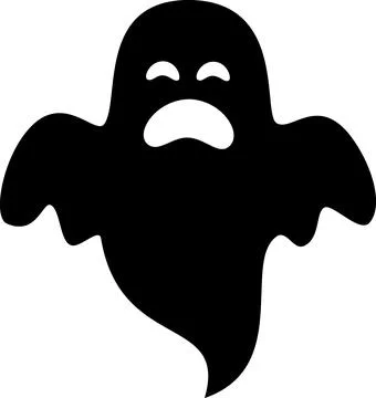 Screaming flying ghost phantom graphic icon Stock Illustration