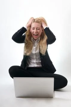 Screaming frustration Stock Photos