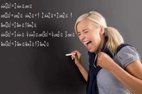 Screaming for the lesson Foto stock