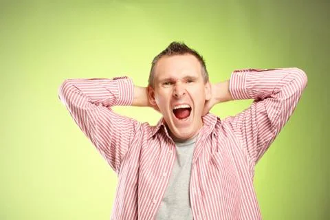 Screaming man Stock Photos