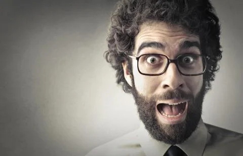 Screaming man Foto stock