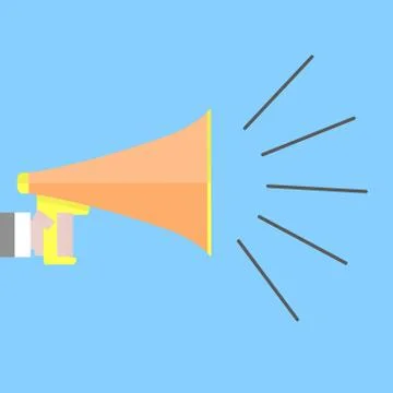 Screaming megaphone shout Stock Illustration