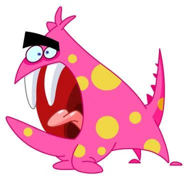 Screaming monster Stock Illustration