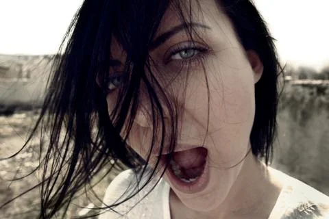 Screaming Foto stock