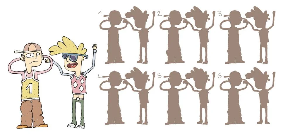 Screaming Shadows Visual Game Stock Illustration