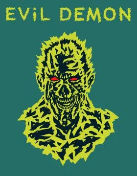 Screaming vampire head. Vector illustration. Stock Illustration