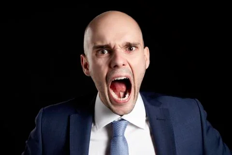 Screaming Young Man Foto stock