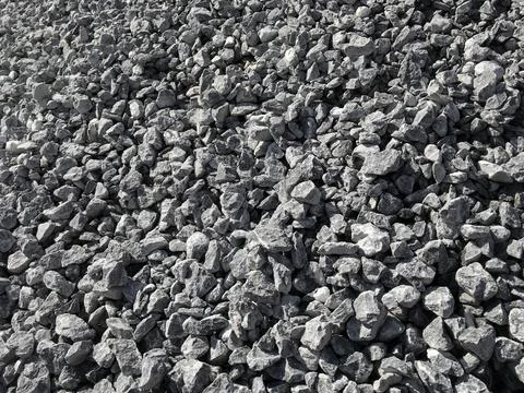 Scree texture background, Crushed grey stone Stock Photos