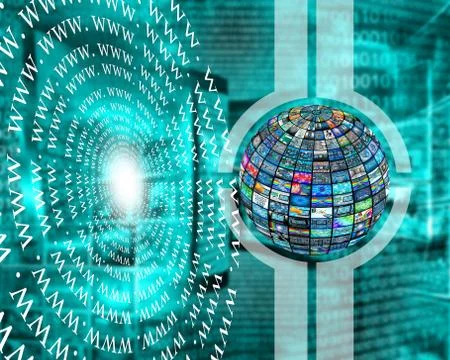 Screen and sphere Stock-Illustration