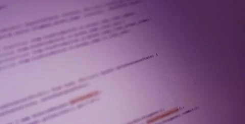 Screen of android application developing code. Lines of code on computer scre Stockfoto's