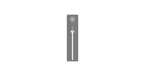 Screen brightness adjustment bar animation on transparent background. Display br Vídeo Stock 335219714