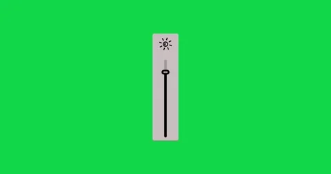Screen brightness adjustment bar animation on transparent background. Display br Vídeo Stock 335219716