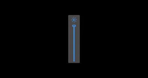 Screen brightness adjustment bar animation on transparent background. Display br Stock-Footage 335219717