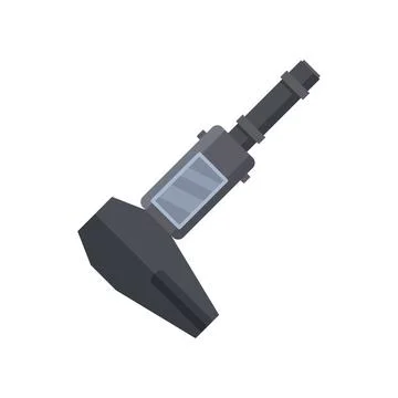 Screen caliper icon flat vector. Micrometer tool Stock Illustration