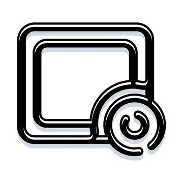 Screen casting icon transmitting digital content wirelessly Stock Illustration