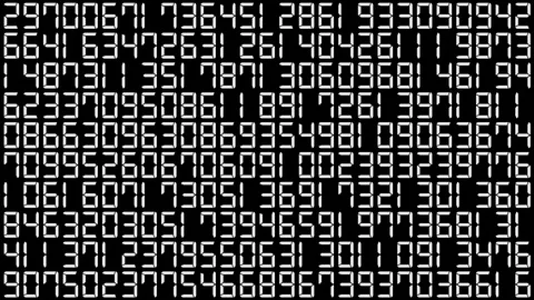 Screen from the changing numbers. seamless loop Stock Footage 81402378