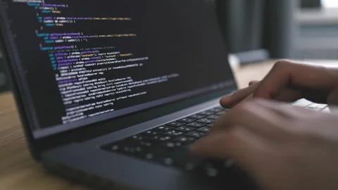 Screen with code Stock Footage 214358403