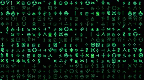 Screen code scroll - Text and Grids 1002 HD, 4K Stock Footage Stock Footage 62911369