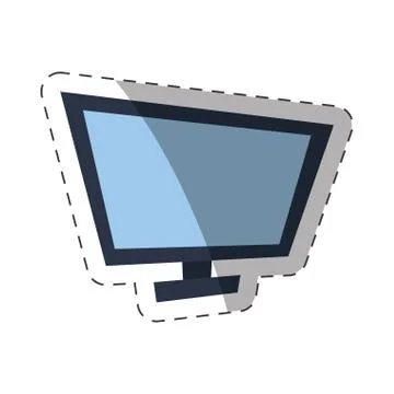 Screen computer cut line Stockillustratie